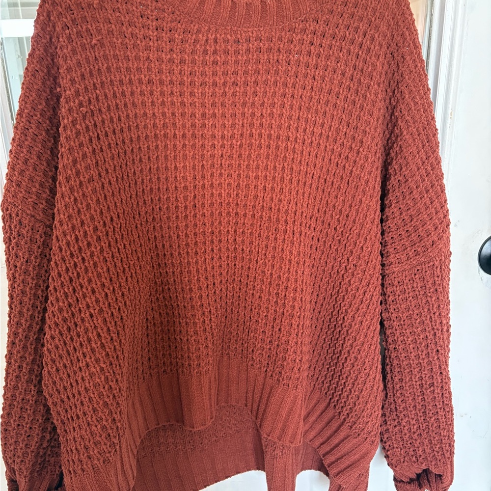 & Other Stories Brick Red Crew Neck Sweater